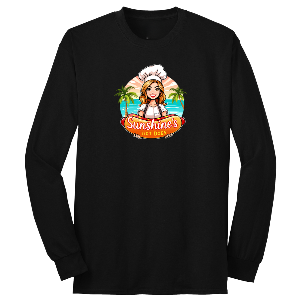 PROMO LONG SLEEVE - Classic Sunshine's Hot Dog (BLACK)