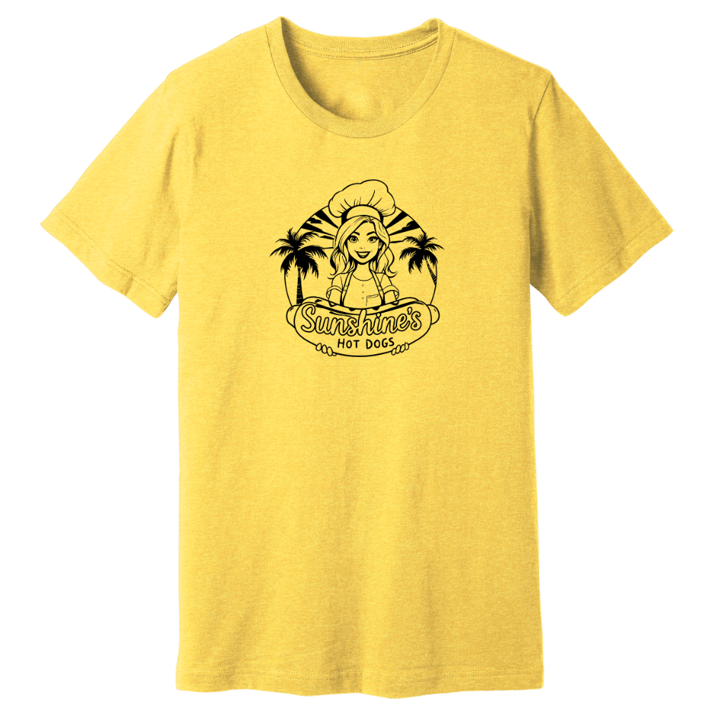 Classic Sunshine's Hot Dog Tee - UNISEX (Heather Gold)